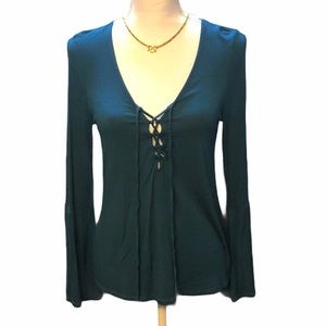 5 For $25 Kirious lace up boho style top